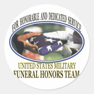 Military Funeral Honours Classic Round Sticker