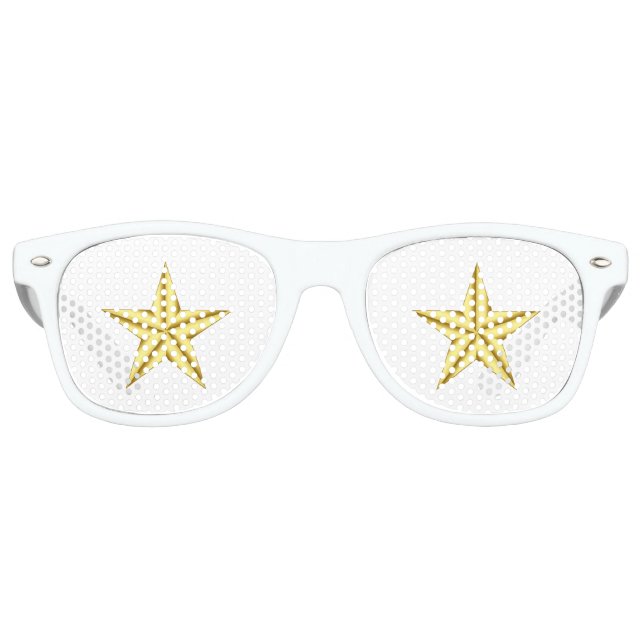 Military General Gold Star Retro Sunglasses (Front)