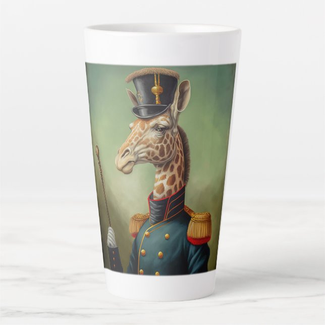 Military Giraffe Latte Mug  (Front)