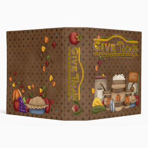 Military Give Thanks 2" (Recipe Binder) Binder