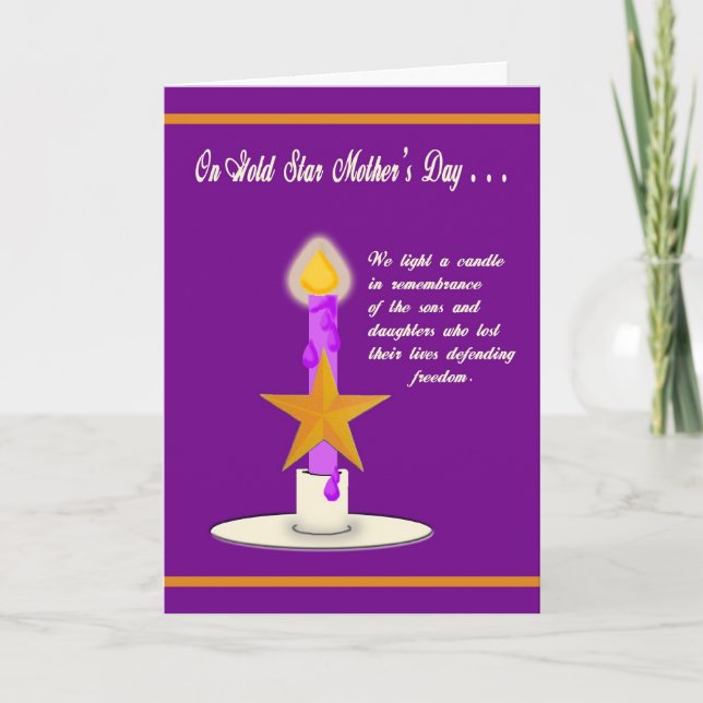 Military Gold Star Mother's Day Card (Front)