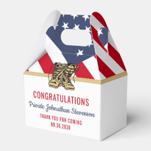 Military Graduation Army Boot Camp Patriotic Favor Box