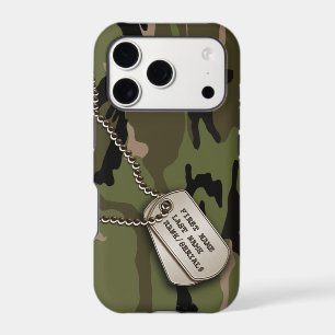 Military Green Camo w/ Dog Tag