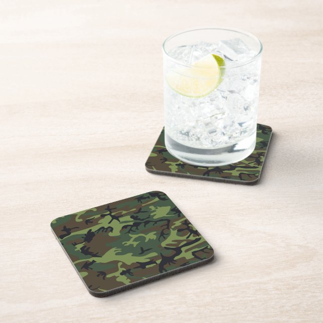 Military Green Camouflage Coaster (Right Side)