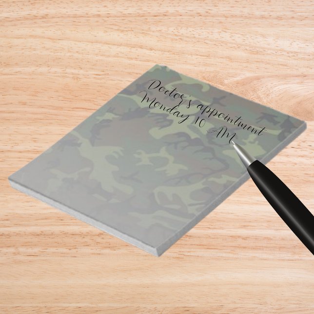 Military Green Camouflage Notepad (Military Green Camouflage Notepad)