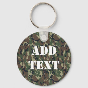 Military Green Camouflage Pattern Keychain