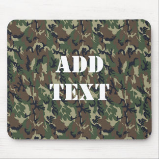 Military Green Camouflage Pattern Mouse Pad