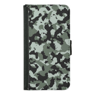 Military Green Camouflage Pattern Samsung Galaxy S5 Wallet Case