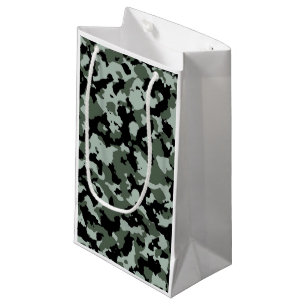 Military Green Camouflage Pattern Small Gift Bag