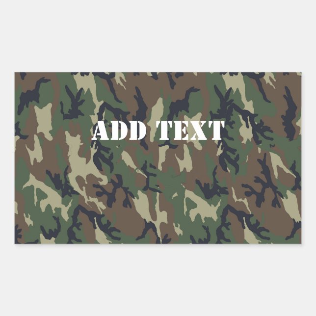 Military Green Camouflage Pattern Sticker (Front)