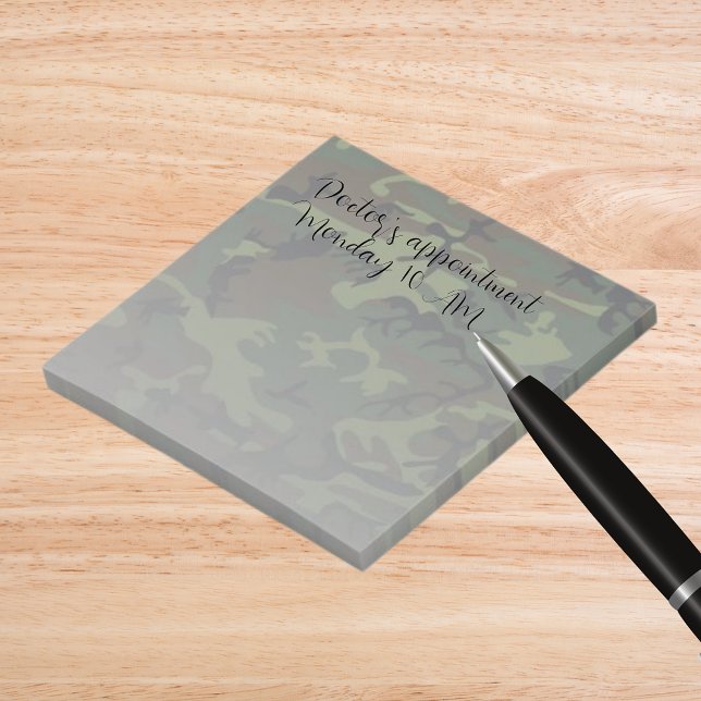 Military Green Camouflage Post-it Notes (Military Green Camouflage Post-it Notes)