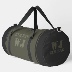 Military Green Gym Bag Custom Name