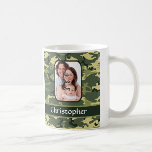 Military Green woodland camouflage Coffee Mug
