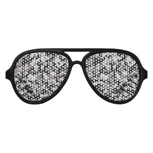 Military Grey Camouflage Pattern Aviator Sunglasses