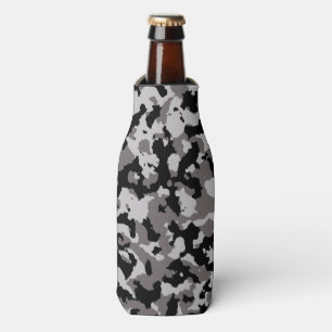 Military Grey Camouflage Pattern Bottle Cooler