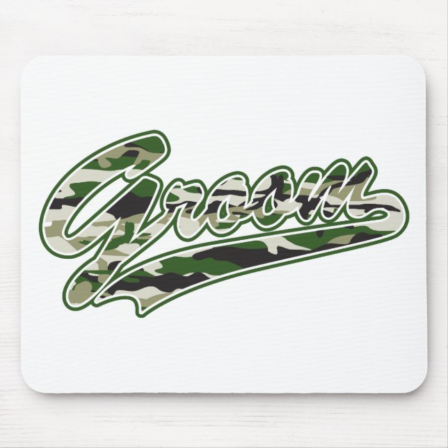 Military Groom Camouflage Mouse Pad (Front)