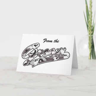 Military Groom Camouflage Thank You Card