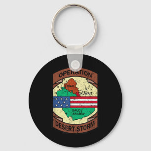 Military Gulf War Operation Desert Storm Usa Insig Keychain