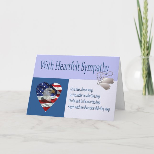 Military Heartfelt Sympathy Card (Front)