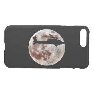 Military Helicopter Against the Moon at Night iPhone 8 Plus/7 Plus Case