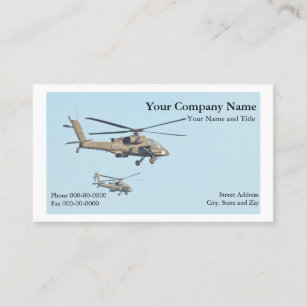 Military Helicopter Business Card