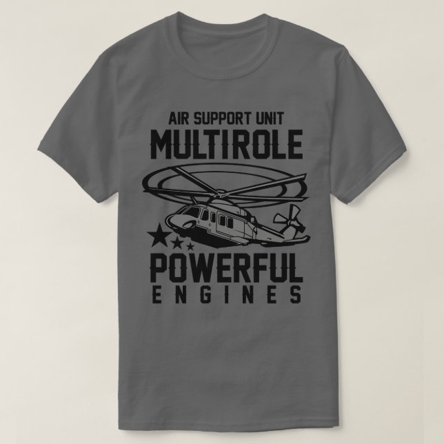 MILITARY HELICOPTER SUPPORT UNIT T-Shirt (Design Front)