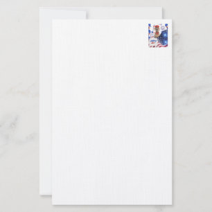 Military Hero Weimaraner Stationery