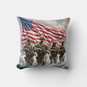 Military Heroes Throw Pillow