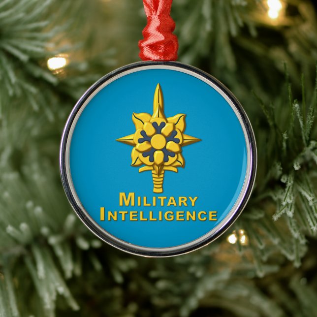MILITARY INTELLIGENCE METAL ORNAMENT (Tree)