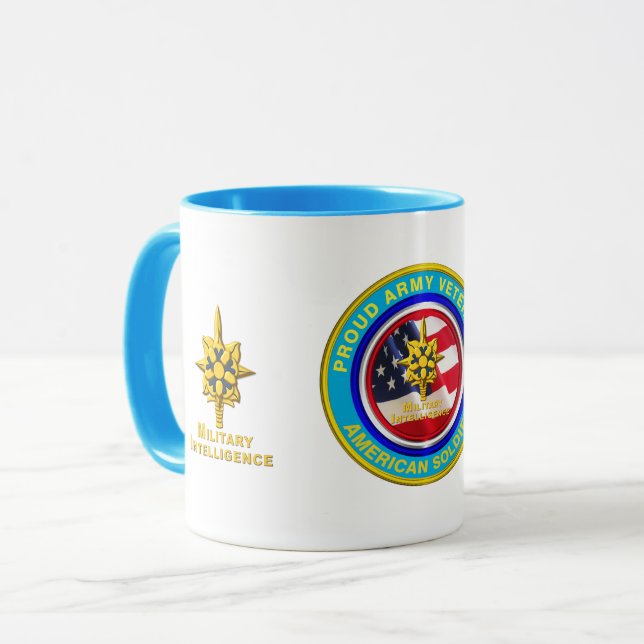 Military Intelligence Veteran Keepsake Mug (Front Left)