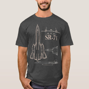 Military Jet SR71 Blackbird Pilot Airman product T-Shirt