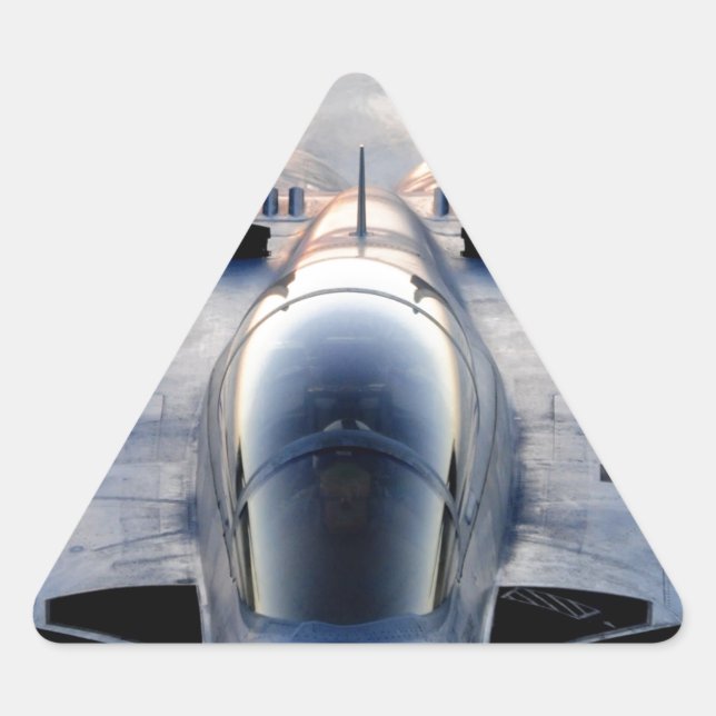 Military jet triangle sticker (Front)