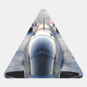 Military jet triangle sticker