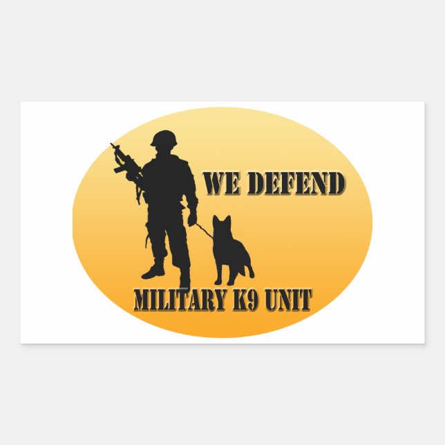 Military K9 Unit Sticker (Front)