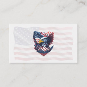 Military & Law Enforcement Professional Eagle Flag Business Card
