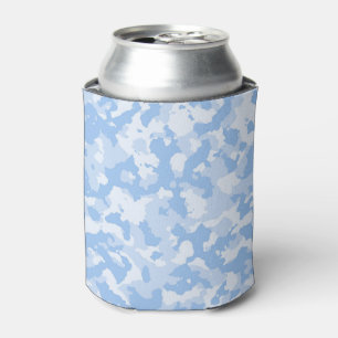 Military Light Blue Camo Camouflage Pattern    Can Cooler