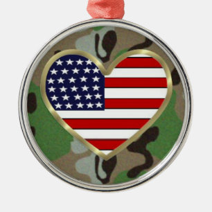 Military Love Metal Ornament