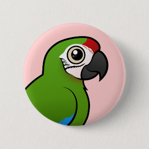 Military Macaw 2 Inch Round Button