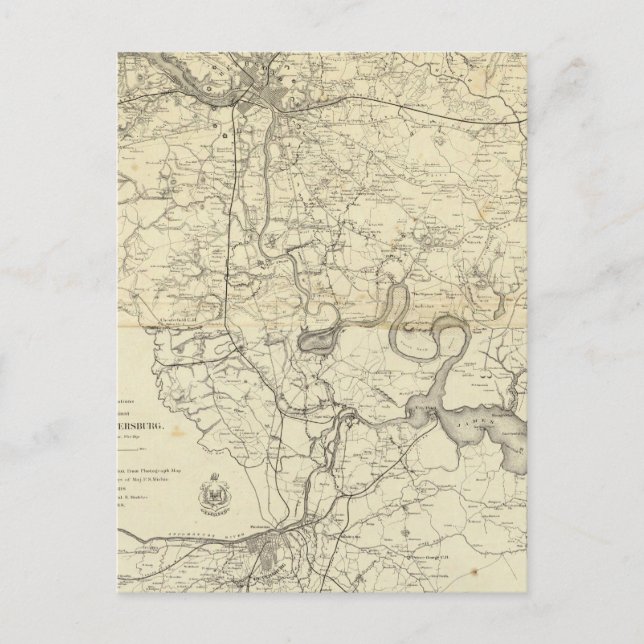 Military Map of the United States Postcard (Front)