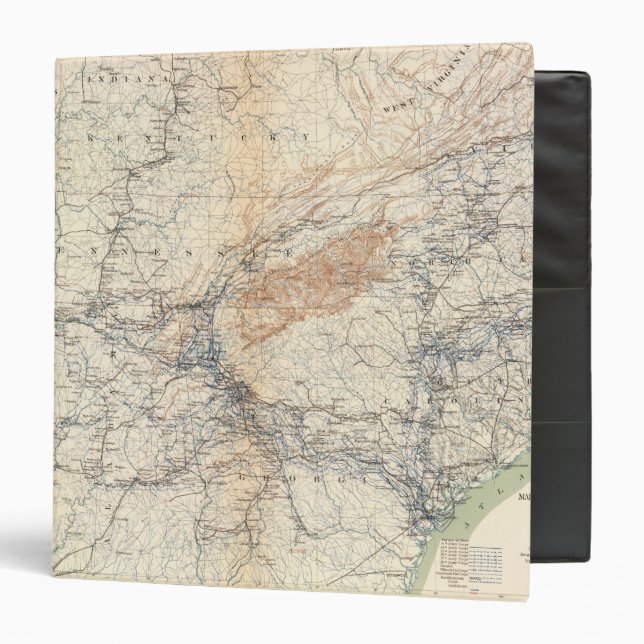 Military map, WT Sherman Binder (Front/Inside)