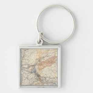 Military map, WT Sherman Keychain