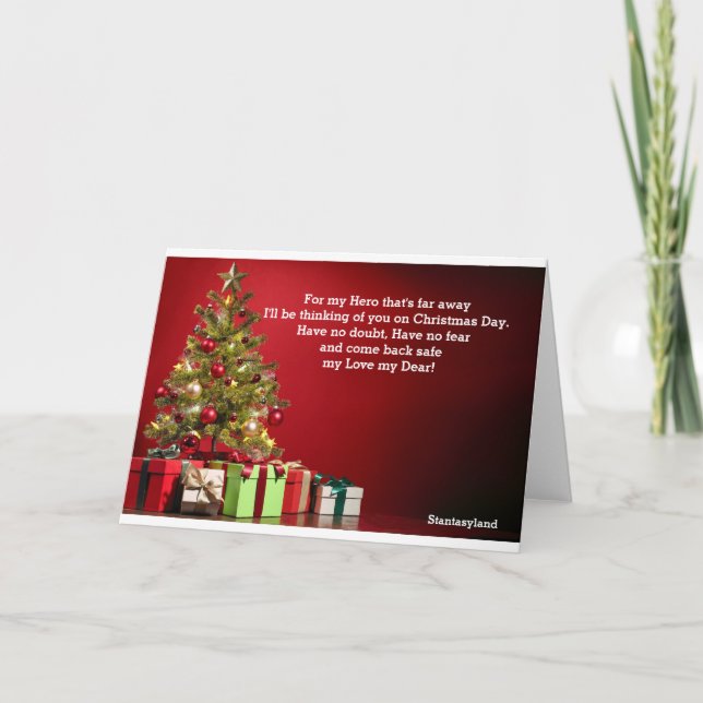 Military Member Greeting Christmas Card (Front)