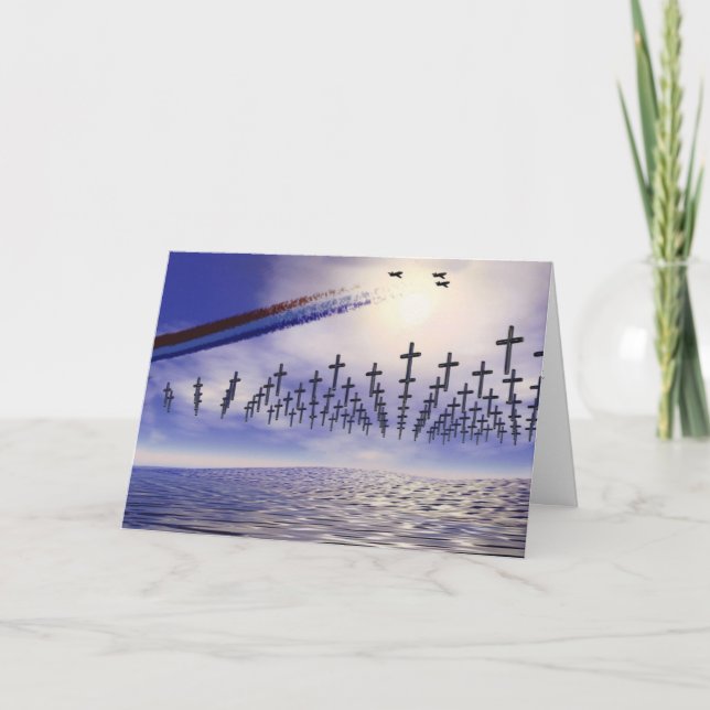 Military - Memorial Day; Tribute at sea Card (Front)