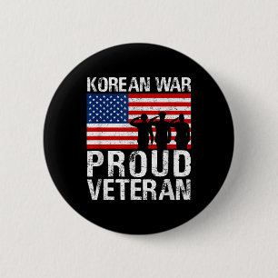 Military Men Women Proud Korean War Veteran 2 Inch Round Button