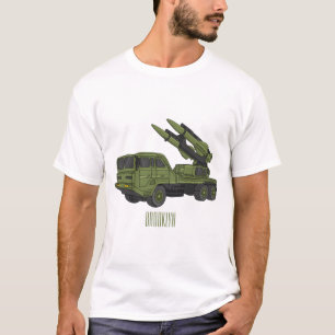 Military missile truck cartoon illustration T-Shirt