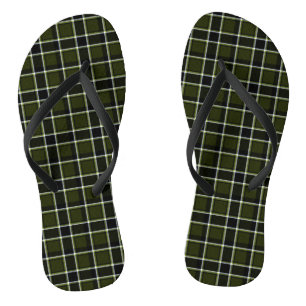  Military Modern Camouflage Tartan Khaki Pattern Flip Flops