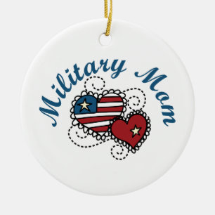 Military Mom Ceramic Ornament
