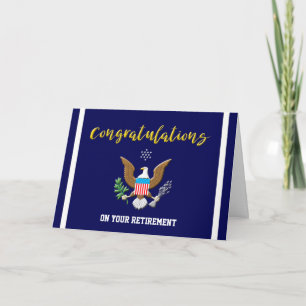 Military Navy Retirement Colours Defence emblem Card