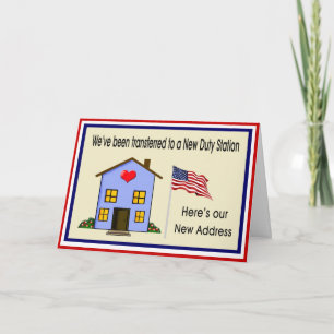 Military New Home Address Card