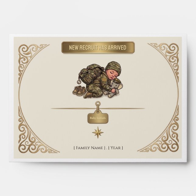 Military New Recruit Envelope — Baby (Front)